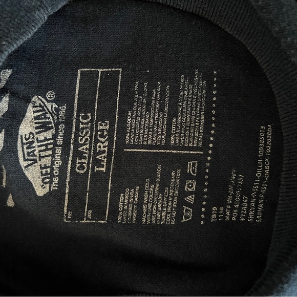 Vans Off The Wall Echo Park Blue Graphic T-Shirt-Men’s Size Large - Picture 8 of 8